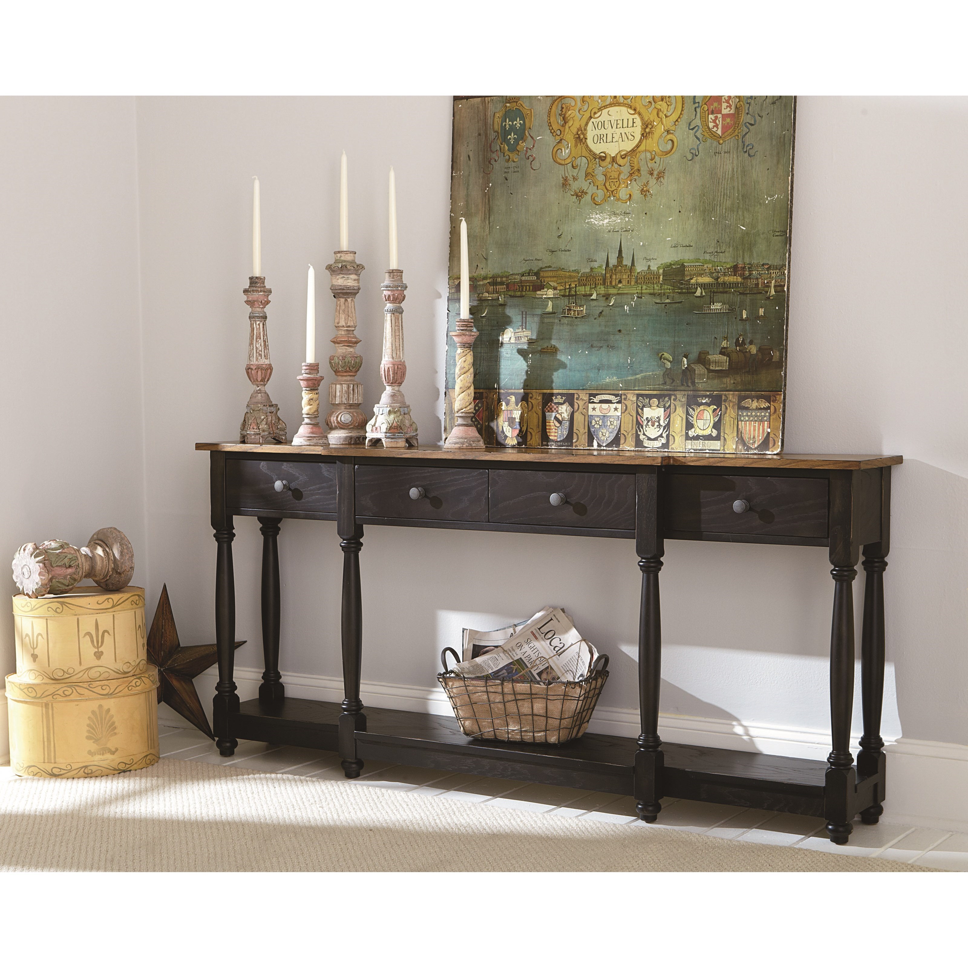 Transitional clearance console table